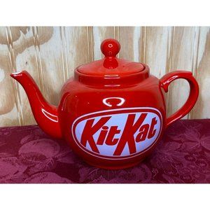 Vtg Rare Price & Kensington P & K Kit Kat Candy Tea Pot Red Made in England